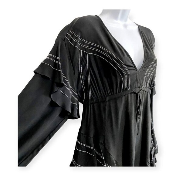 Iro Nine Black Silk Blend Long Sleeve Dress, size 36 EU/S - Picture 14 of 15